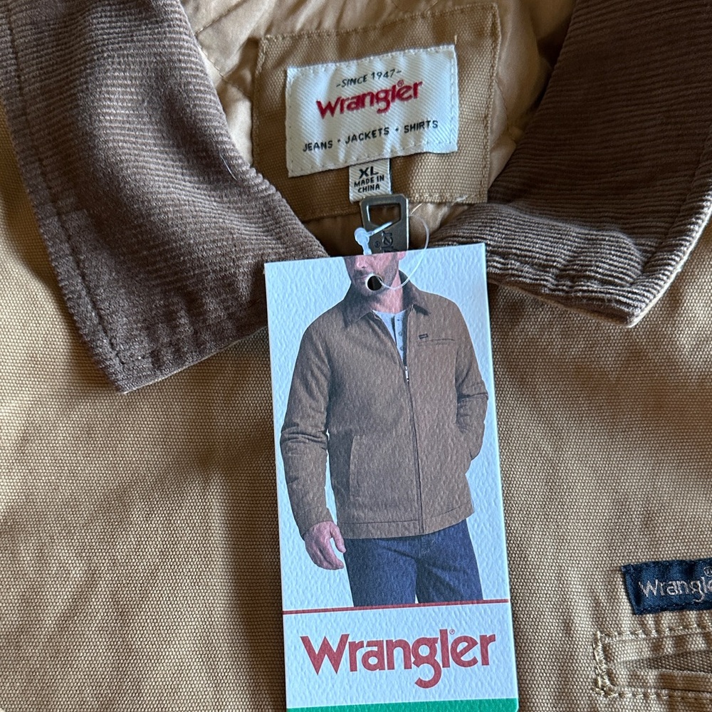 Wrangler Men's Brown Canvas Work Jacket - Picture 2 of 3
